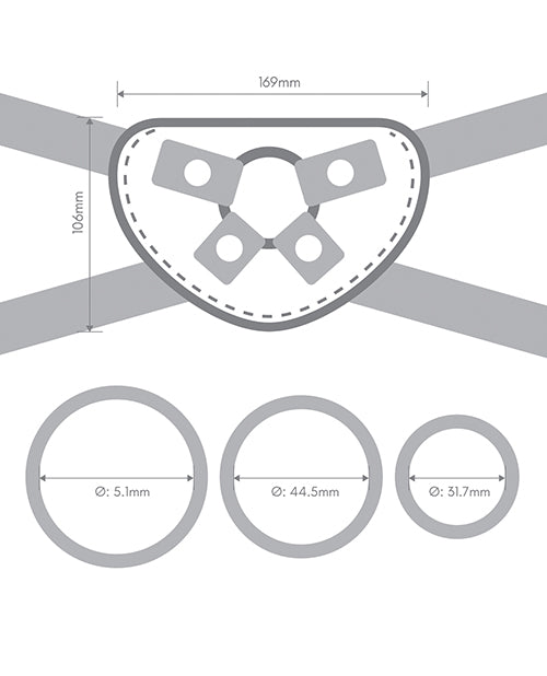 Together Tilt 6.5-inch Vibrating Silicone Dildo & Harness Set