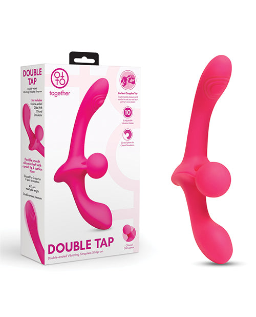 Together Double Tap Double-Ended Vibrating Strapless Strap-On by Together