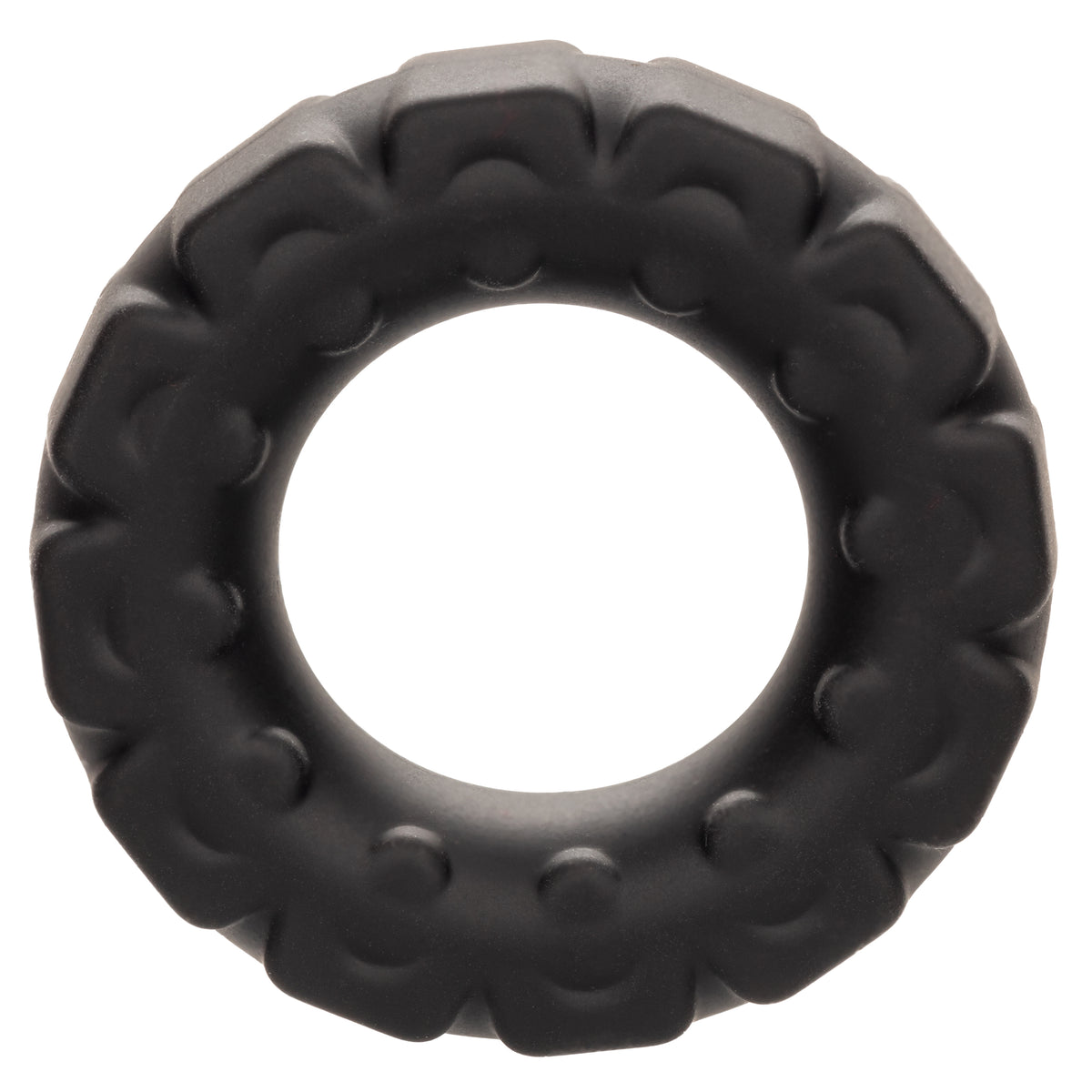 CalExotics Alpha Liquid Silicone Prolong Tread Ring — Black, 1 in (2.5 cm) - SE1491652