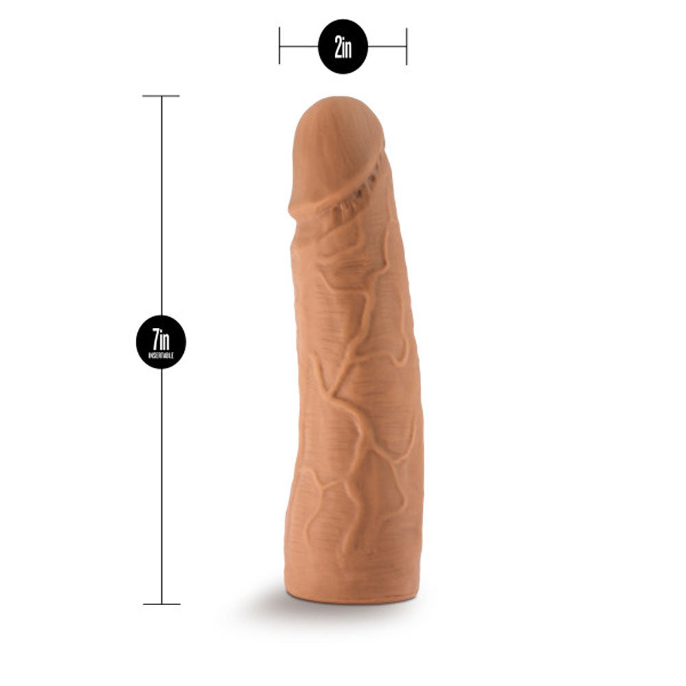Blush Lock On 7 Inch Realistic Dildo — Mocha - BL-51377