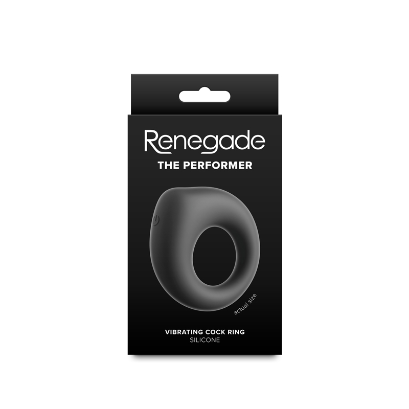 nsnovelties Renegade Performer Vibrating Silicone Cock Ring — Black - NSN-1119-63