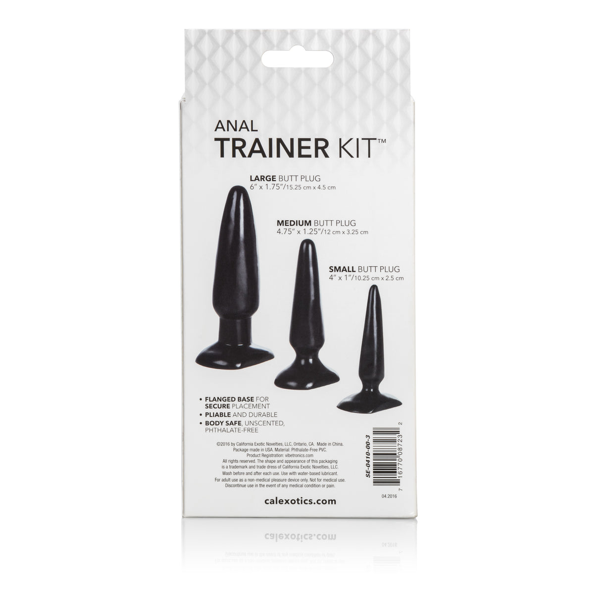 CalExotics Anal Trainer Kit — 3 PVC Tapered Plugs (S/M/L) - SE0410003