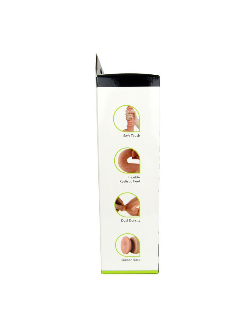 Real Skin 8" Dual Layer Dildo - Light Brown