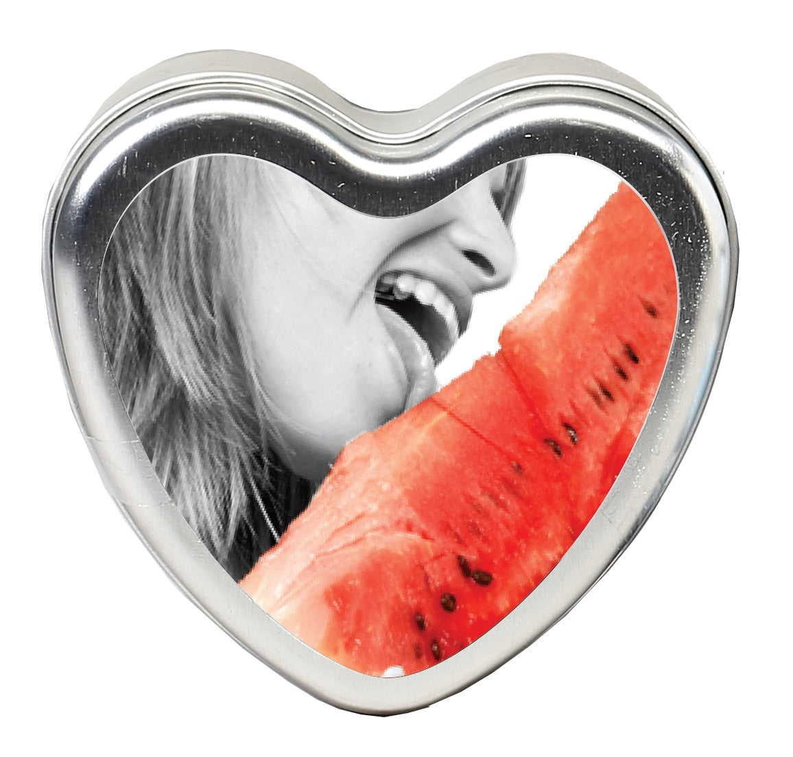 Edible Heart Candle - Watermelon - 4 Oz. by Earthly Body
