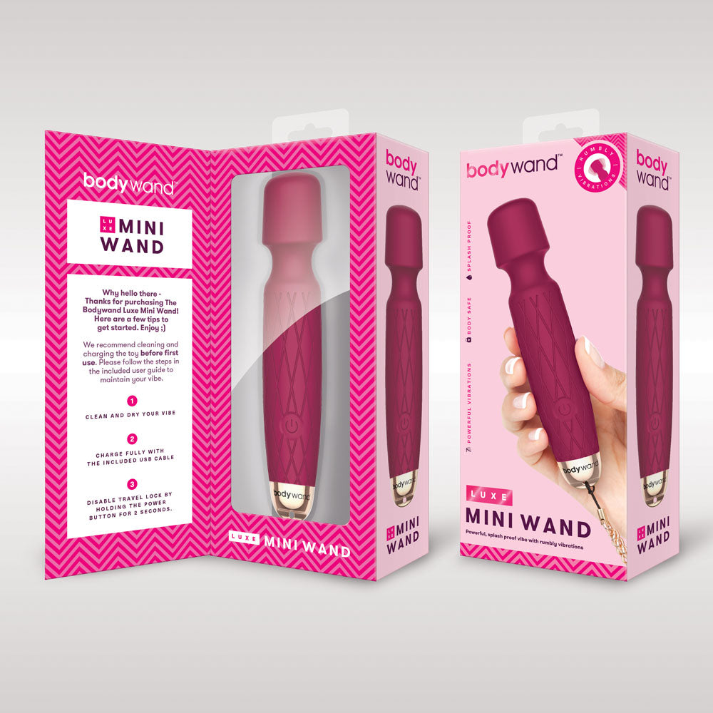 XGEN Bodywand Luxe Mini Wand — Pink, USB Rechargeable - X-BW155
