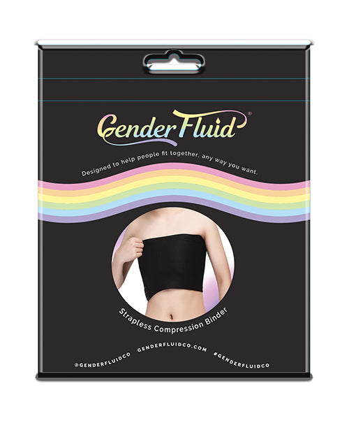 Gender Fluid Strapless Chest Compression Binder - XXXL Black by Gender Fluid