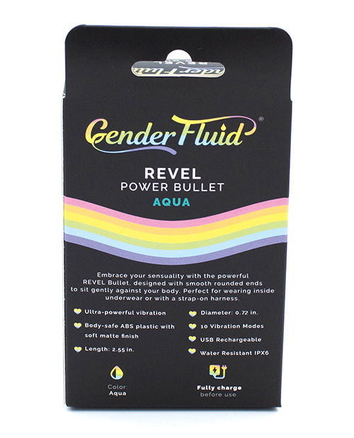 Gender Fluid Revel Power Bullet - Aqua by Gender Fluid