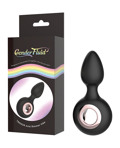 Gender Fluid Tremor Ring Plug Anal Vibe - Black by Gender Fluid