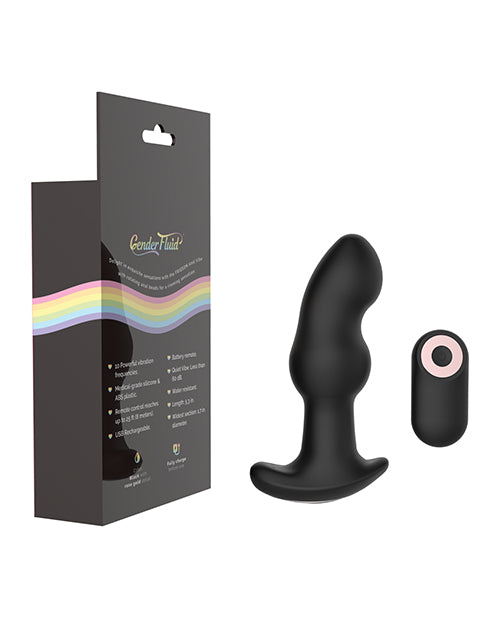 Gender Fluid Frission Anal Vibe w/Remote - Black by Gender Fluid