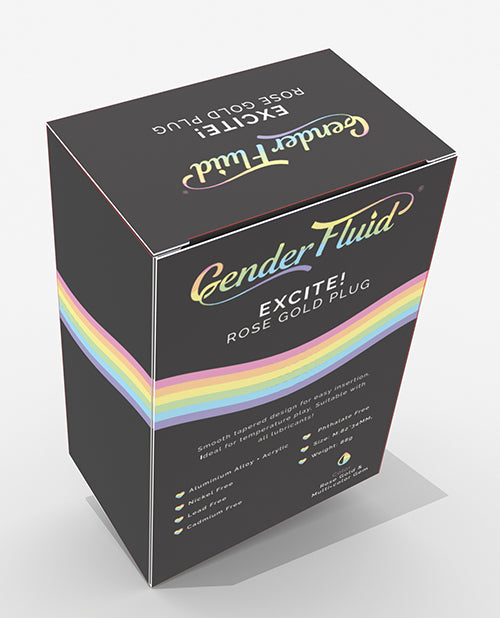 Gender Fluid Excite! Anal Plug — Rose Gold Tapered Design