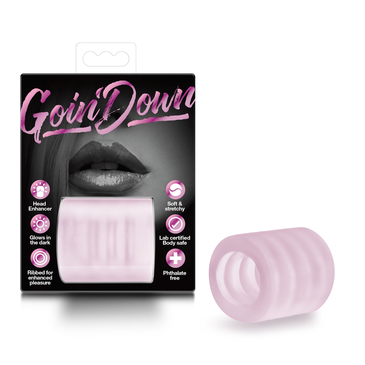 Blush X5 Men Goin' Down BJ Mini Stroker — Pink (Glows) - BL-02310