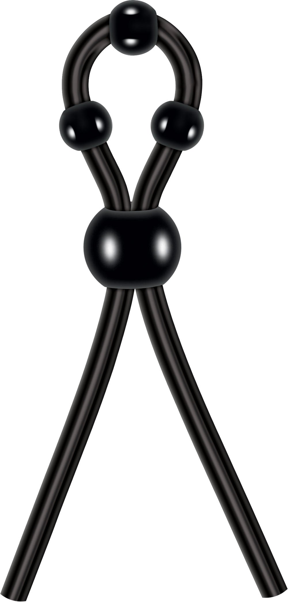 Evolved Novelties Ultimate Silicone Lasso — Black Penis Ring - ZE-CR-3183-2