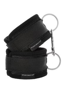 Sportsheets Soft Adjustable Cuffs — Black (Wrist/Ankle) - SS930-65