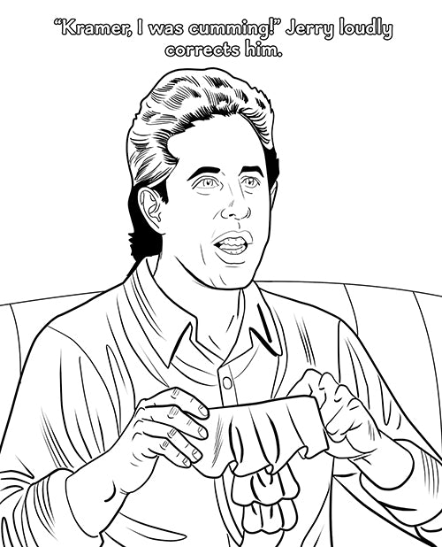Wood Rocket Sexfeld Parody Coloring Book — 28 Pages