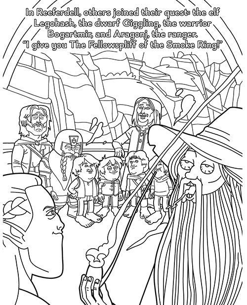 Wood Rocket The Lord of the Smoke Rings Coloring Book by Wood Rocket