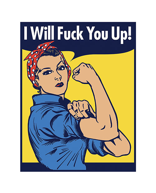 Wood Rocket I Will Fuck You Up! Pin - Multi Color by Wood Rocket