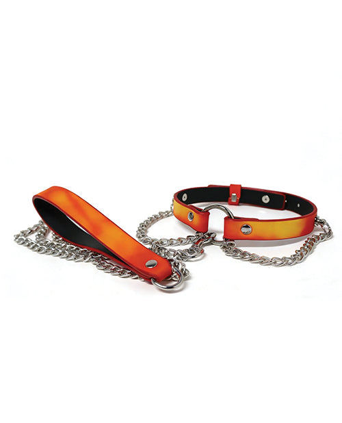 Heat Tease Collar - Red//Yellow by Pinkelephant