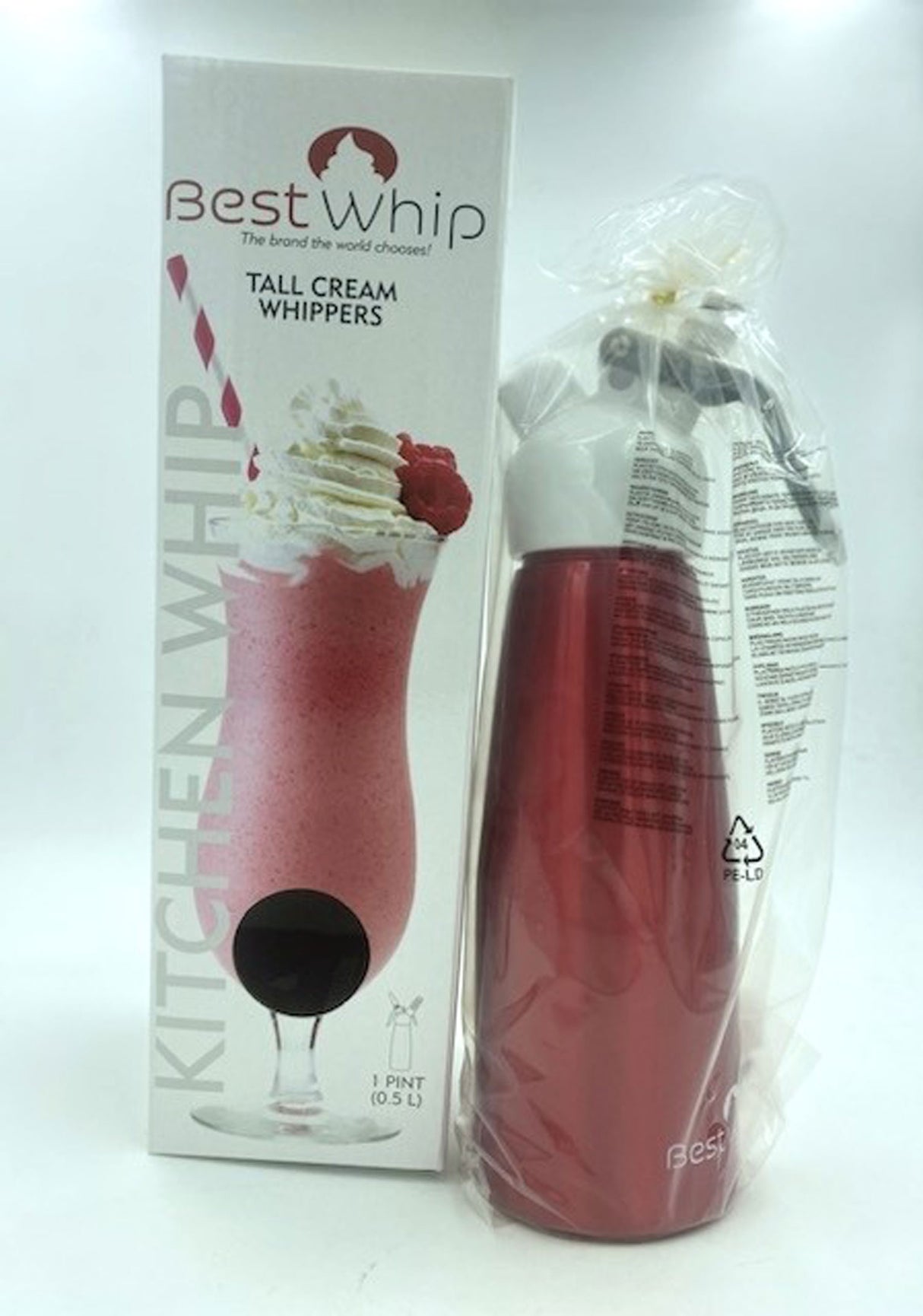 J.S. Marketing Tall Cream Whipper, 1 Pint — Red - JSM-KW50R