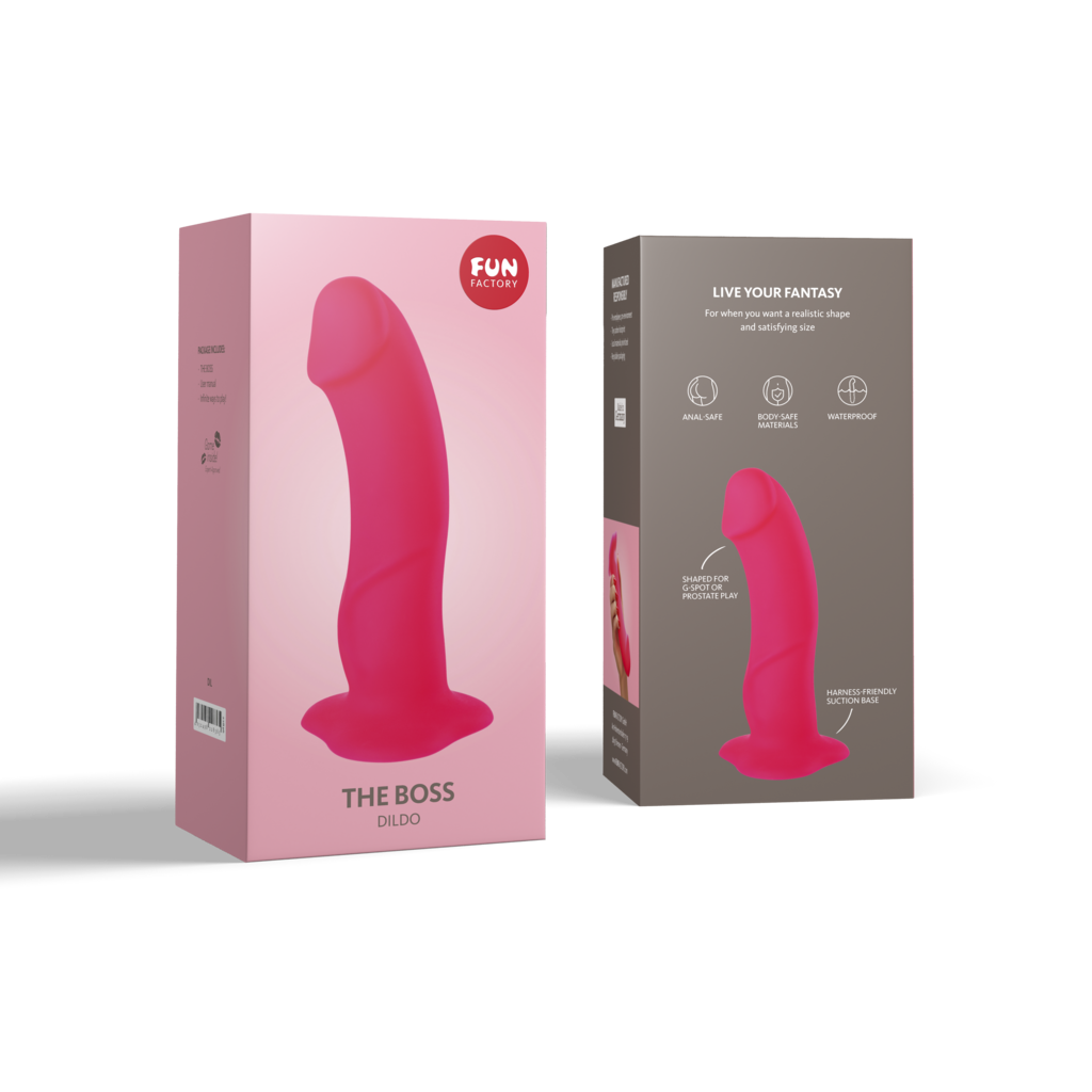 Fun Factory The Boss Realistic Dildo — Pronounced Head & Extra-Thin Base - FN409PK
