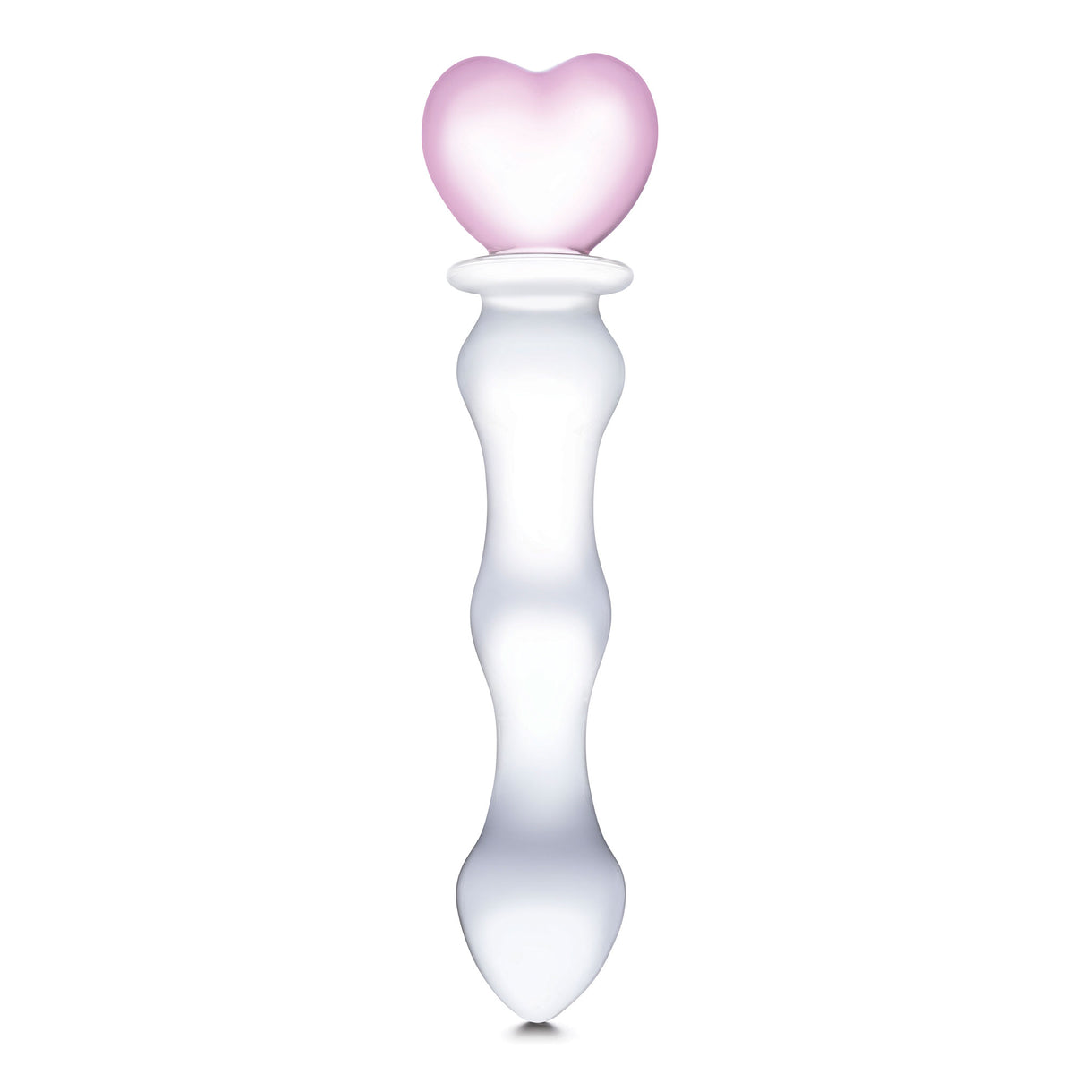 Electric Novelties 8 Inch Sweetheart Glass Dildo, Pink/Clear - GLAS-161
