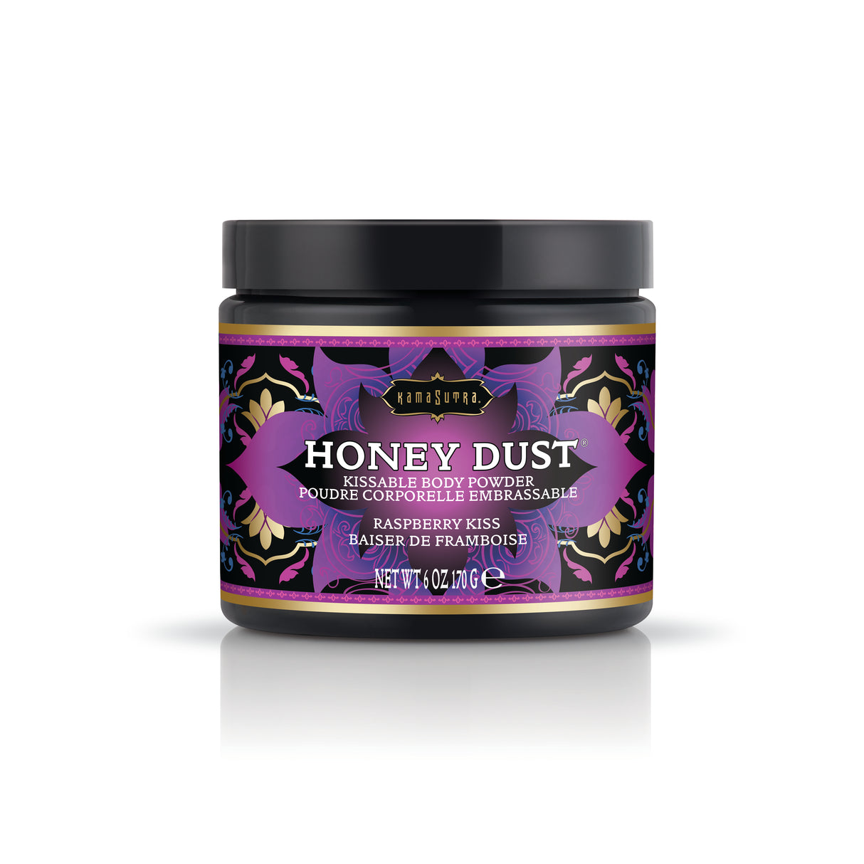 Kama Sutra Honey Dust Kissable Body Powder — Raspberry Kiss, 6 oz - KS12013