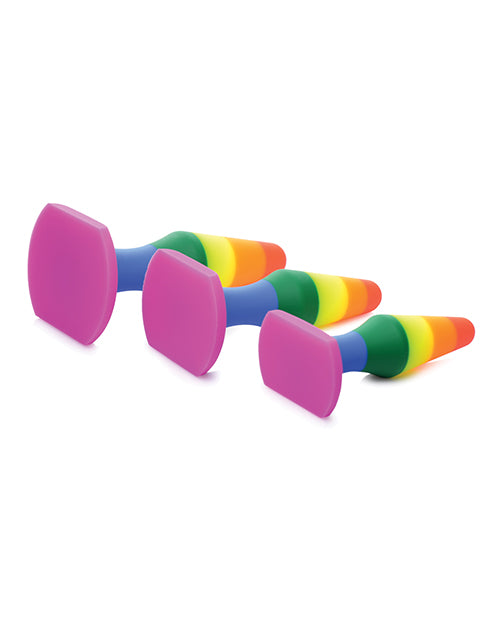 Frisky Rainbow Silicone Anal Trainer Set, 3 Sizes