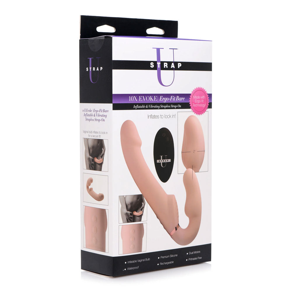 World's 1st Remote Control Inflatable Ergo-Fit Strap-on - Flesh by XR Brands