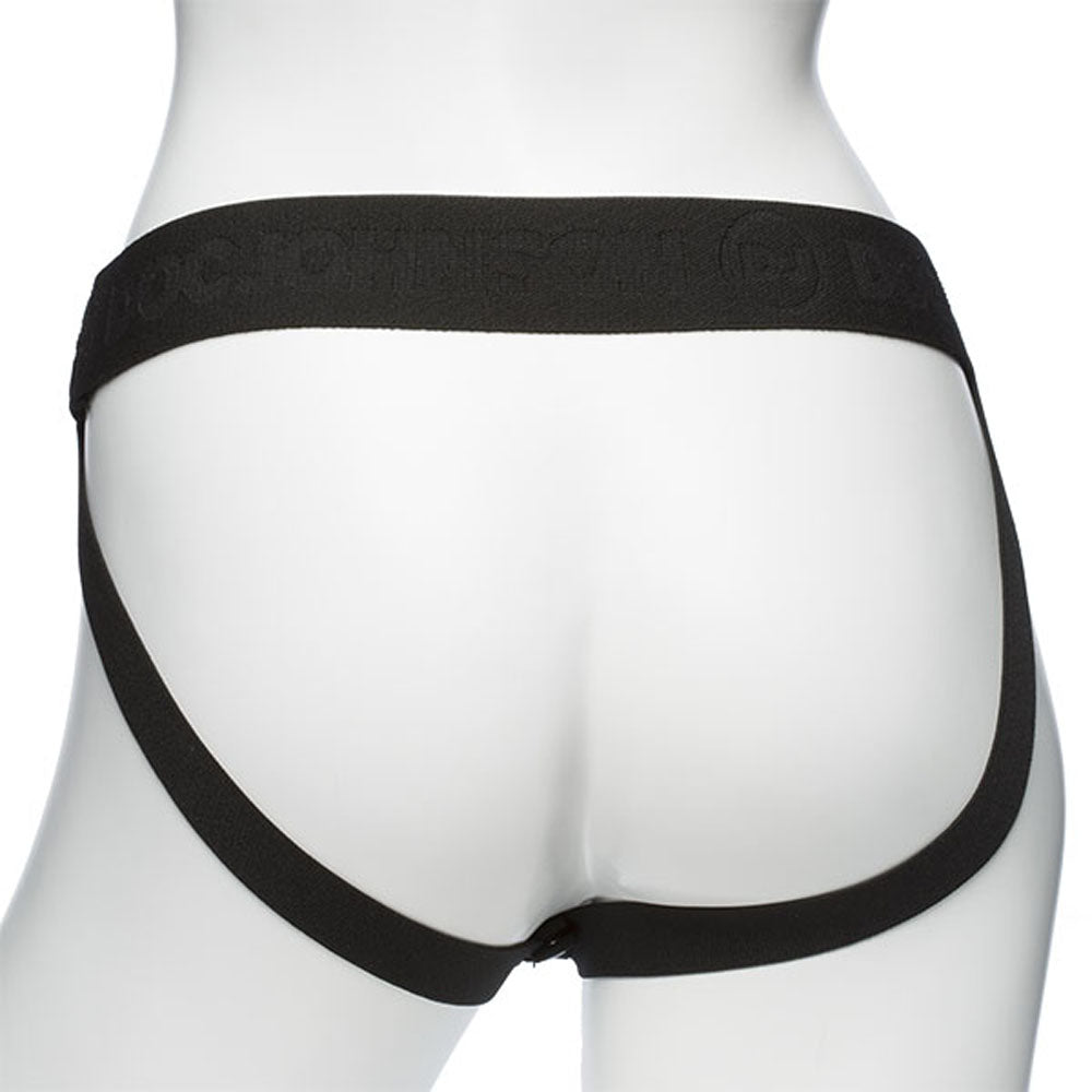 Doc Johnson Body Extensions Hollow Bulbed Strap-On 2-Piece Set — Black - DJ0800-08-BX