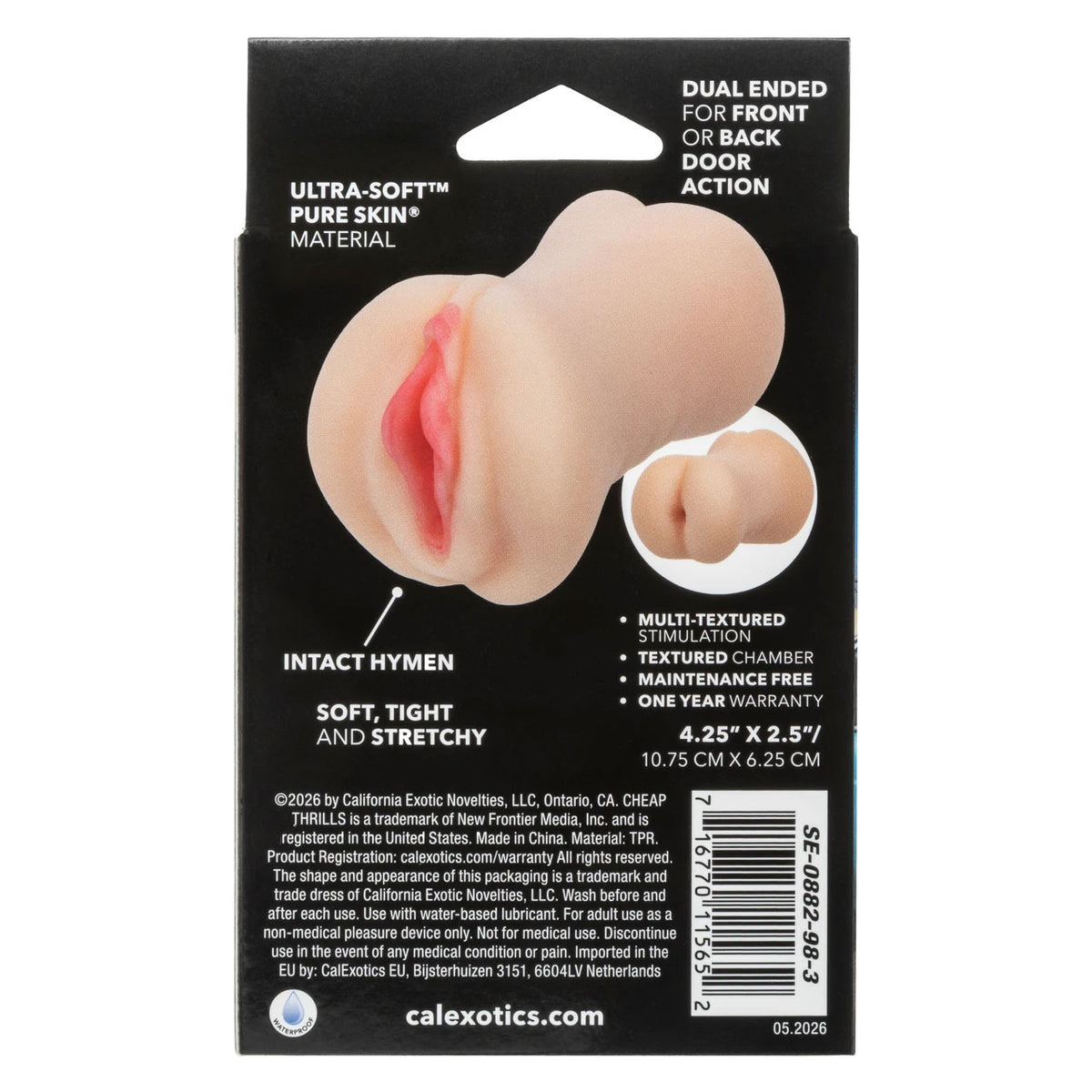 CalExotics Cheap Thrills Cherry Poppers Car Hop Masturbator, Ivory — 4.25 x 2.5 in - SE0882983