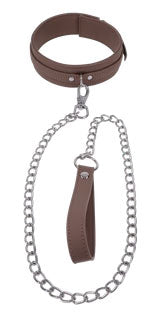 Sportsheets Signature Dawn Dream Collar & Leash — Brown - SS68122