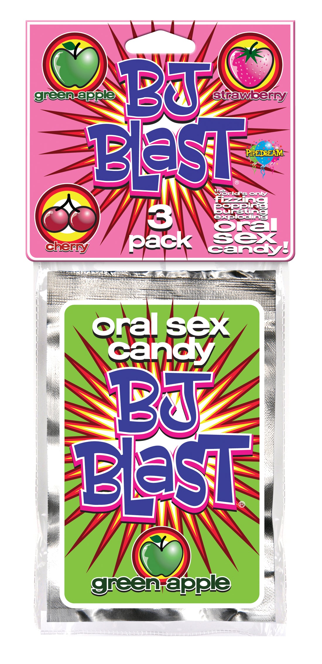 Pipedream Fizzing Oral Candy 3-Pack - PD7432-00