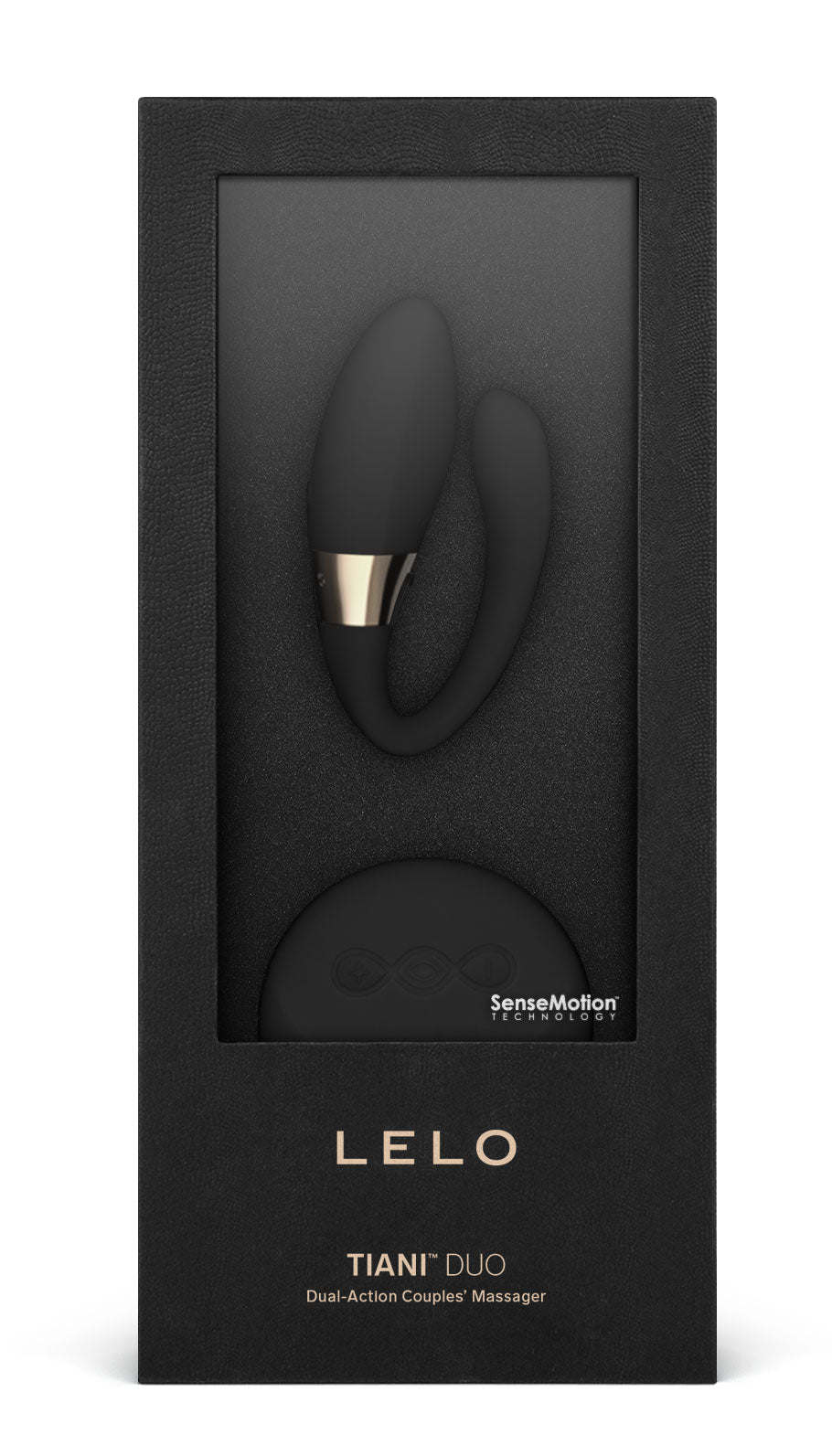 Lelo Tiani Duo Couples Vibrator — USB Rechargeable, Black - LELO-8403