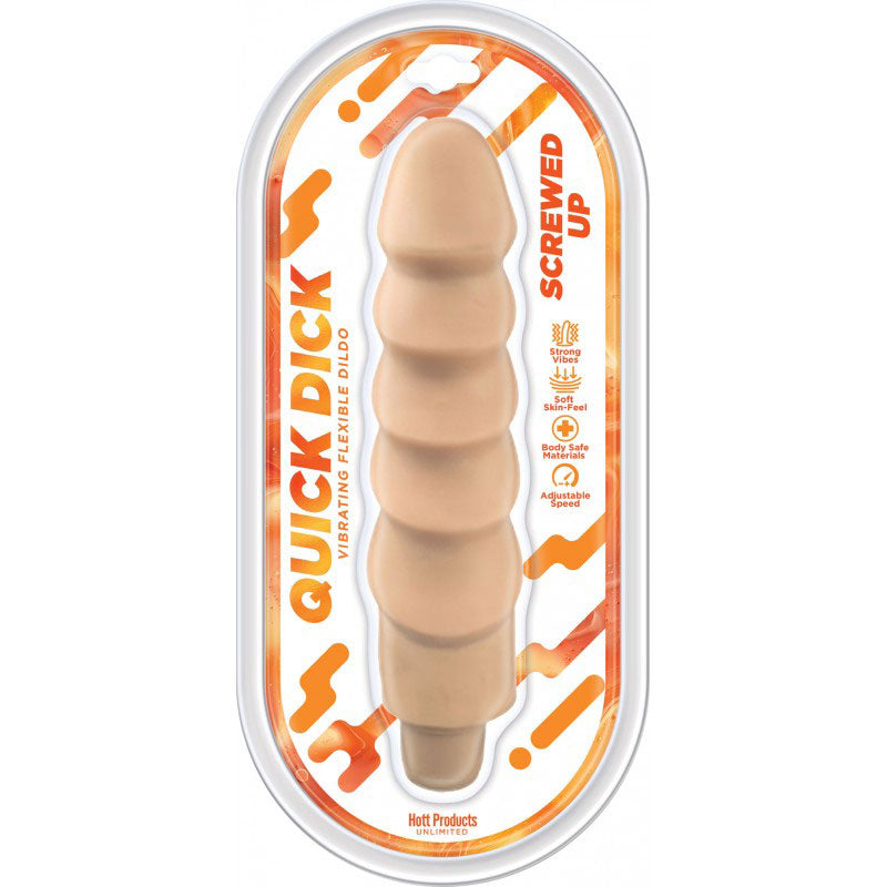 Hott Products Vibrating Flex Dildo — 8 Inch - HTP3767