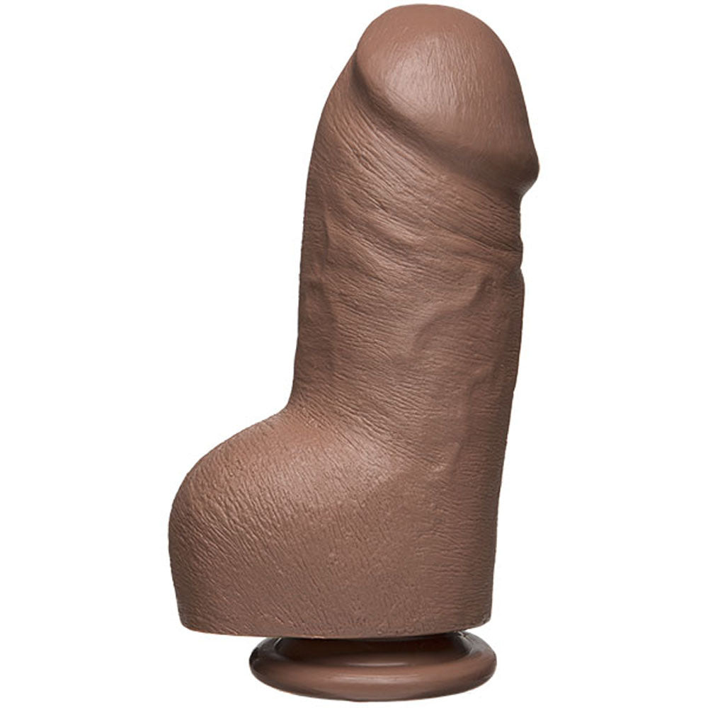 The D - Fat D - 8 Inch With Balls - Firmskyn - Caramel by Doc Johnson