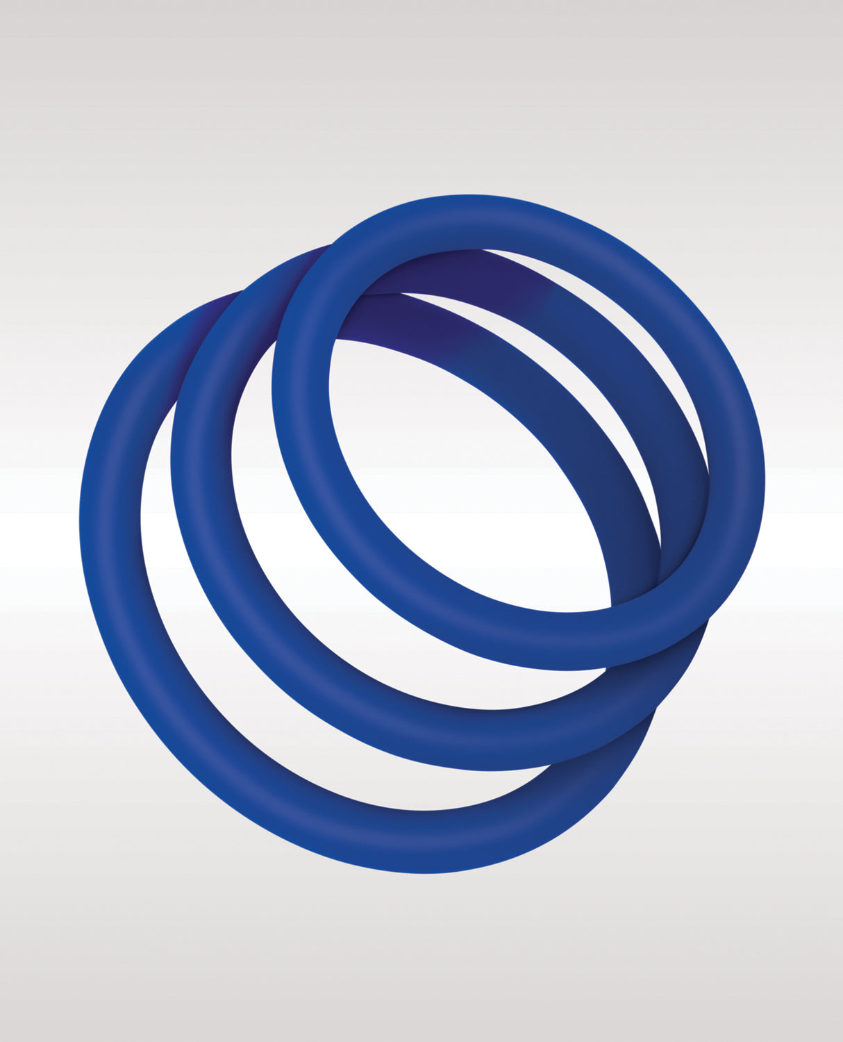 ZOLO Stretchy Silicone Cock Rings - Blue — additional product image