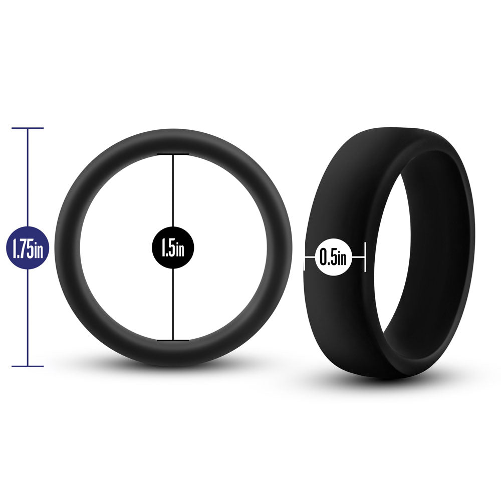 Blush Performance Silicone Go Pro Cock Ring — Black - BL-91105