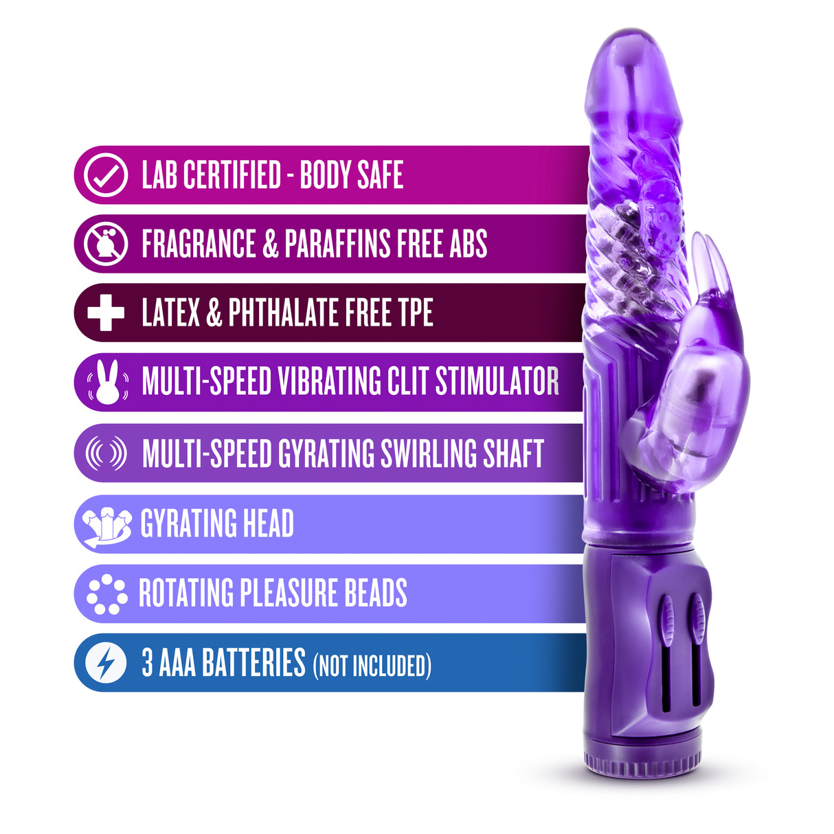 Blush B Yours Beginner's Bunny Rabbit Vibrator — Purple - BL-37101
