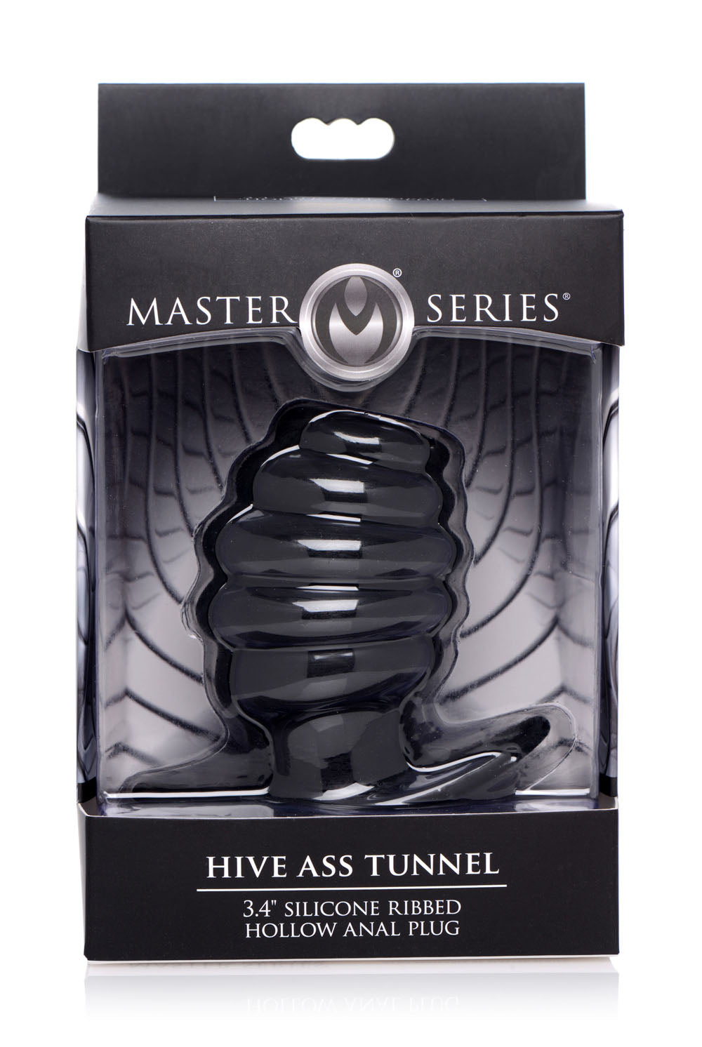 Hive Ass Tunnel Silicone Ribbed Hollow Anal Plug - Medium by XR Brands