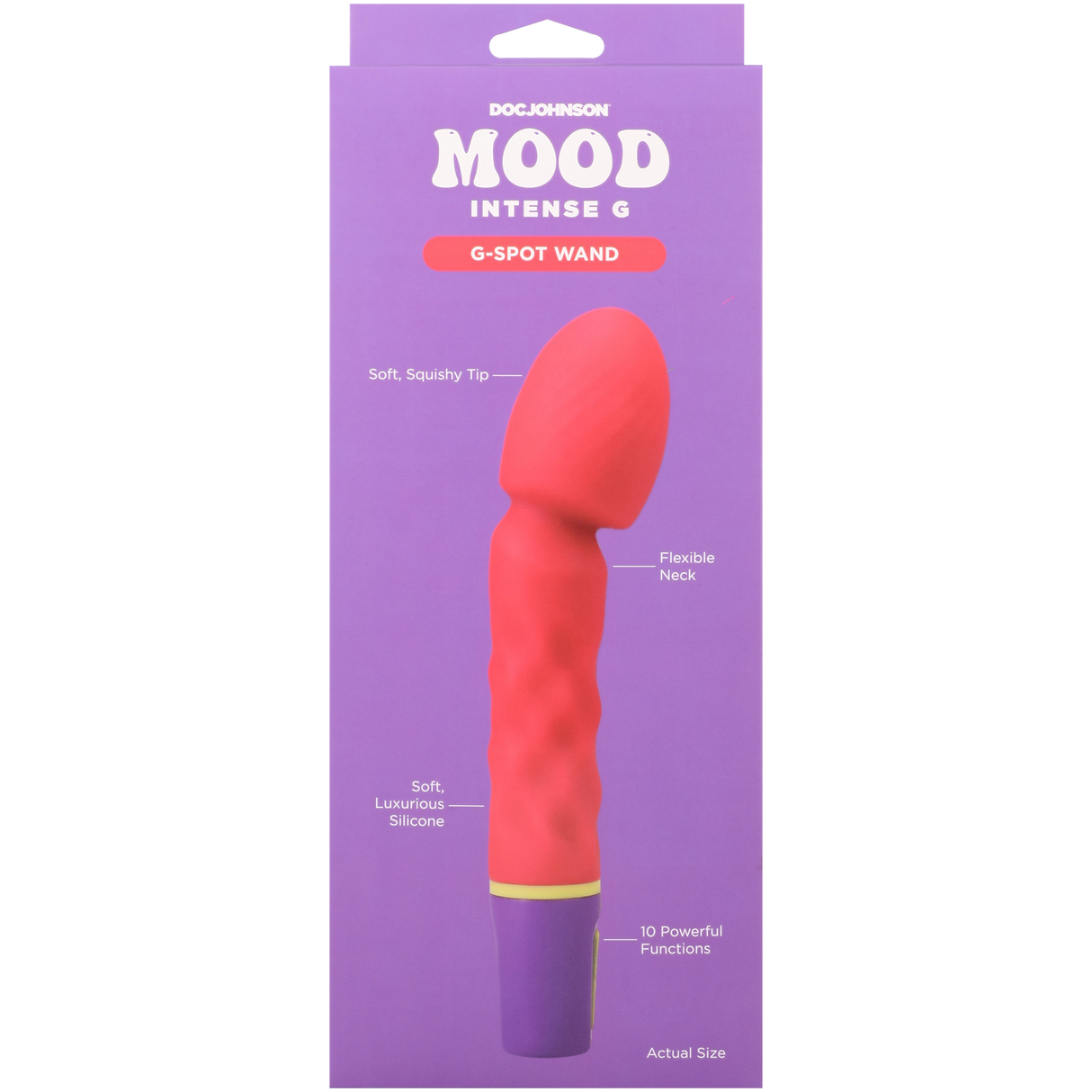 Doc Johnson Mood Intense G Rechargeable G-Spot Vibrator, Pink - DJ1472-01-BX