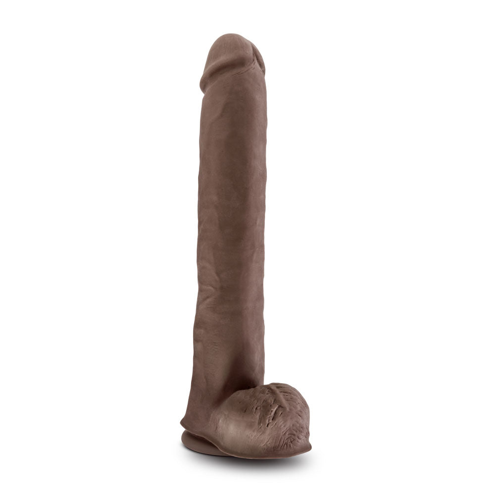 Blush 14 Inch Dual Density Dildo — Chocolate - BL-26646