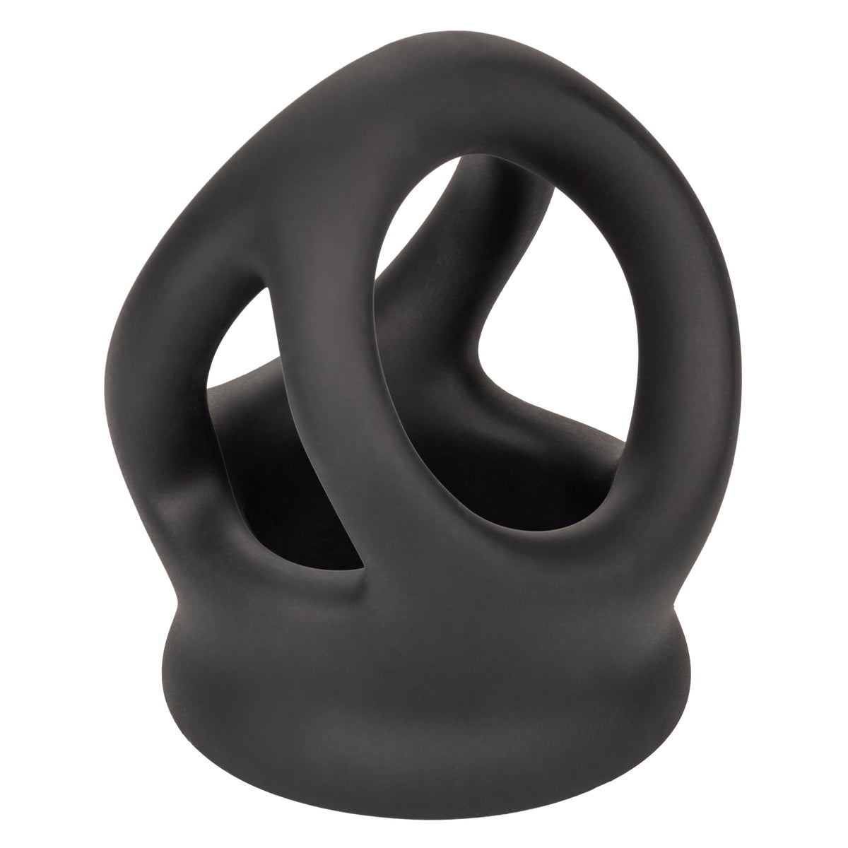 Alpha Liquid Silicone Dual Cage and Ring - Black Ring - Black