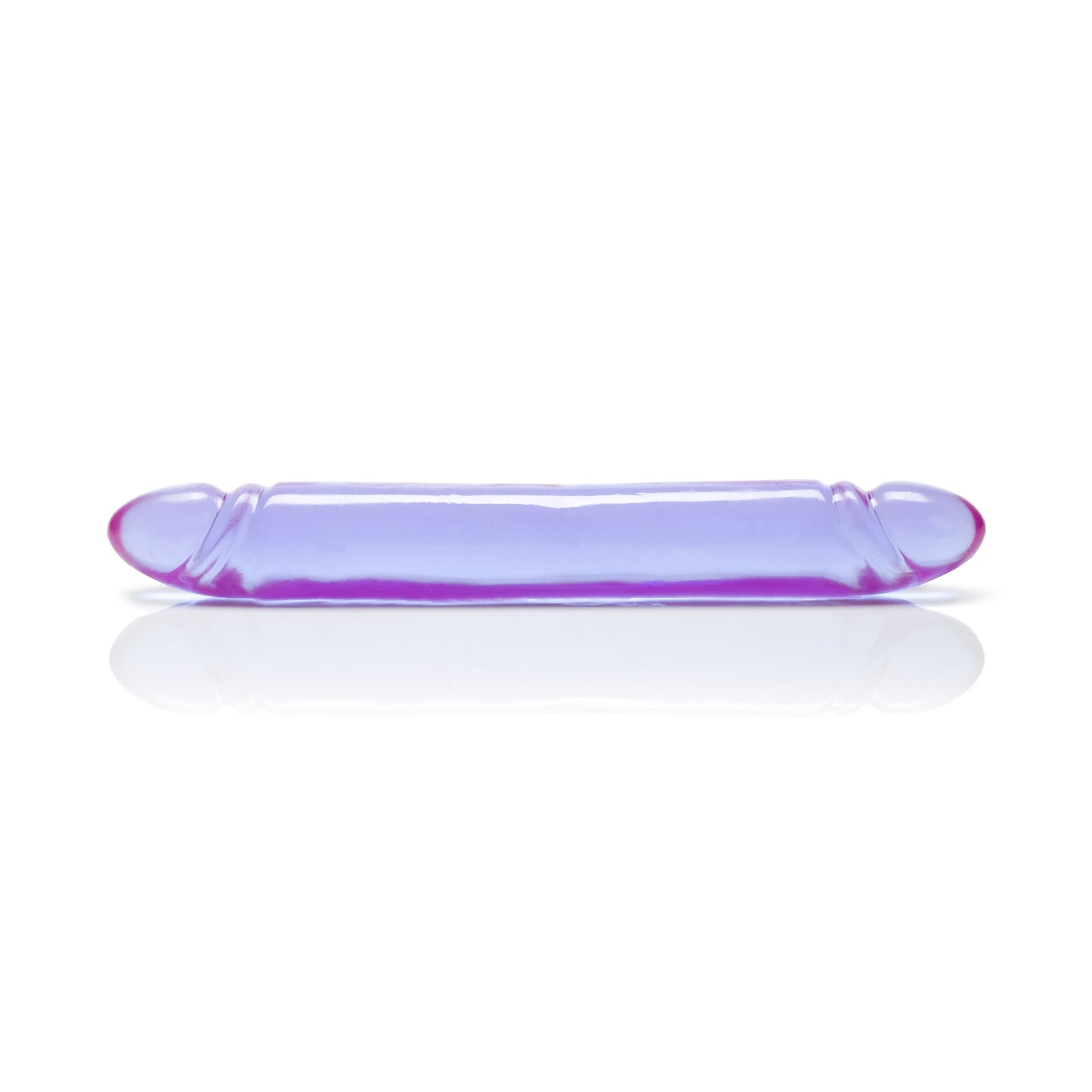 Reflective Gel Smooth Double Dong - Purple by CalExotics