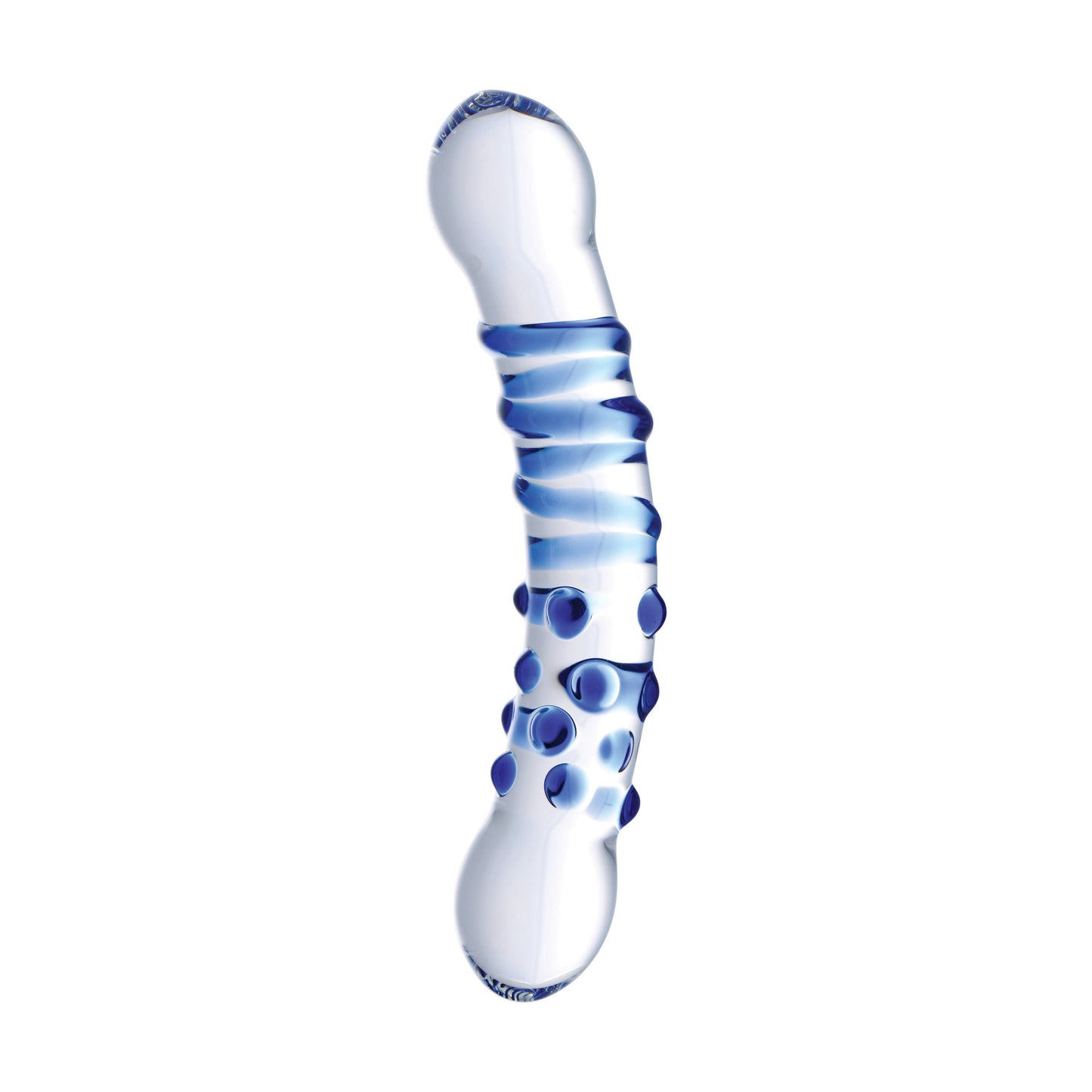 Blu Dual Ended Glass Dildo by Prisms Erotic Glass