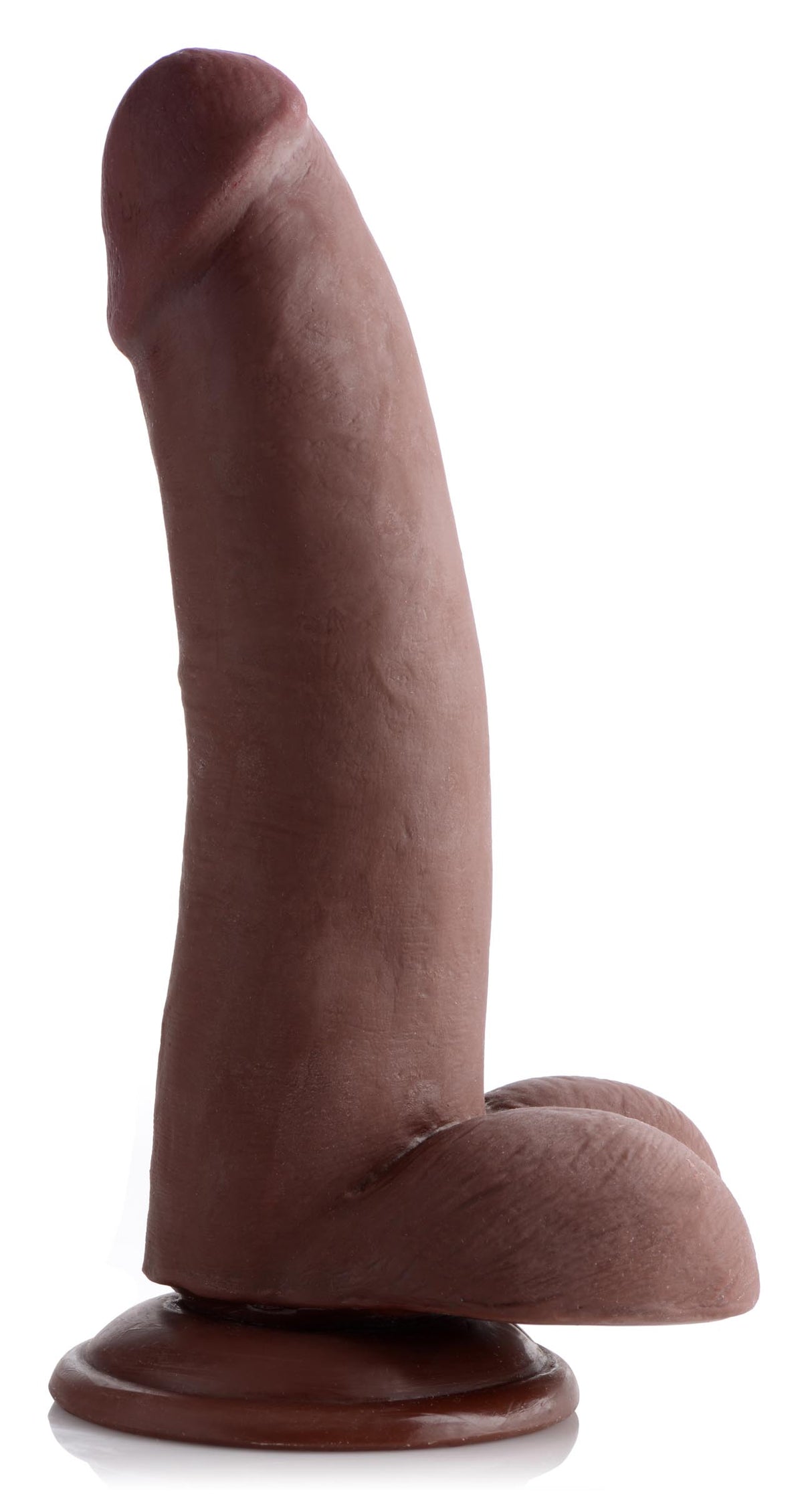USA Cocks 8 Inch Dual-Layer Suction Cup Dildo — Dark Skin - 848518030382