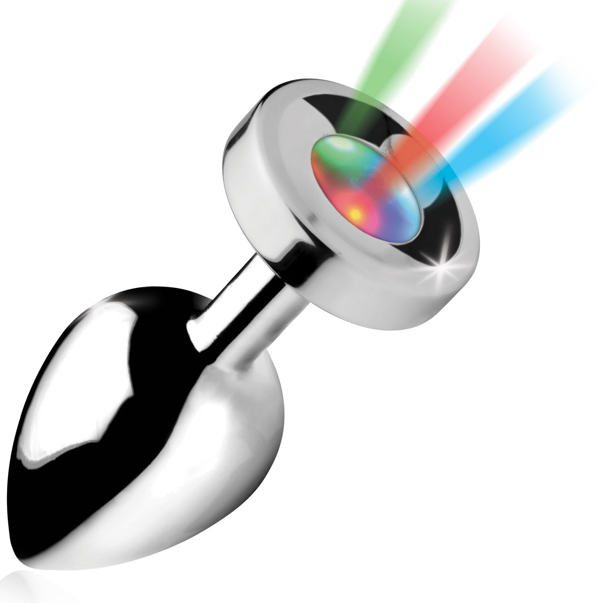 Booty Sparks Light-Up Small Anal Plug — Grey Aluminum - BTYS-AG173-SMALL