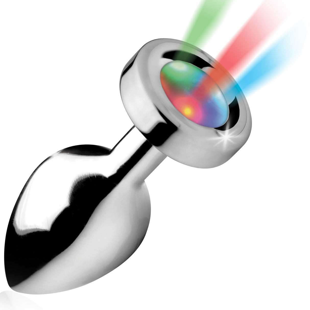 Booty Sparks Light-Up Small Anal Plug — Grey Aluminum - BTYS-AG173-SMALL