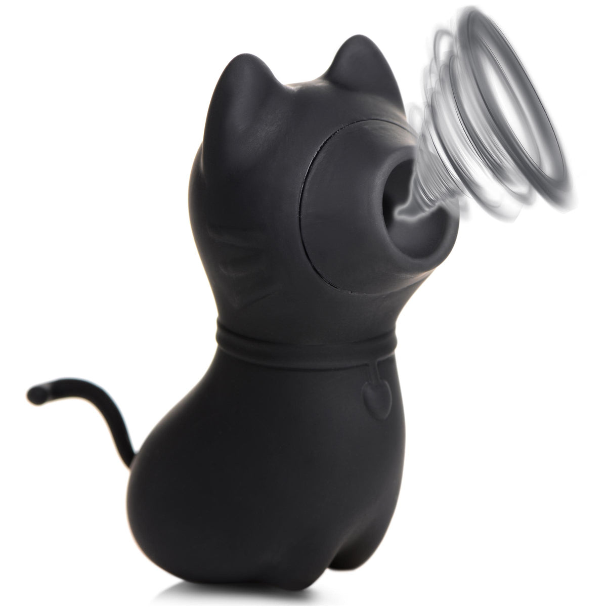 Shegasm Sucky Kitty Silicone Clitoral Stimulator — 7 Suction Levels, Black - INM-AG960-BLK