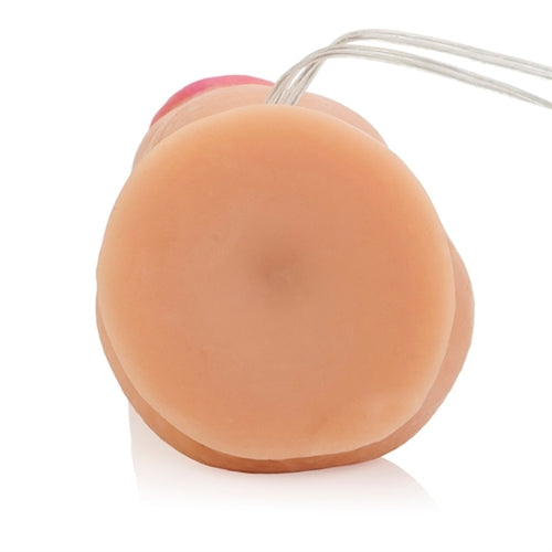 Max Vibrating Cock and Balls - Natural by CalExotics
