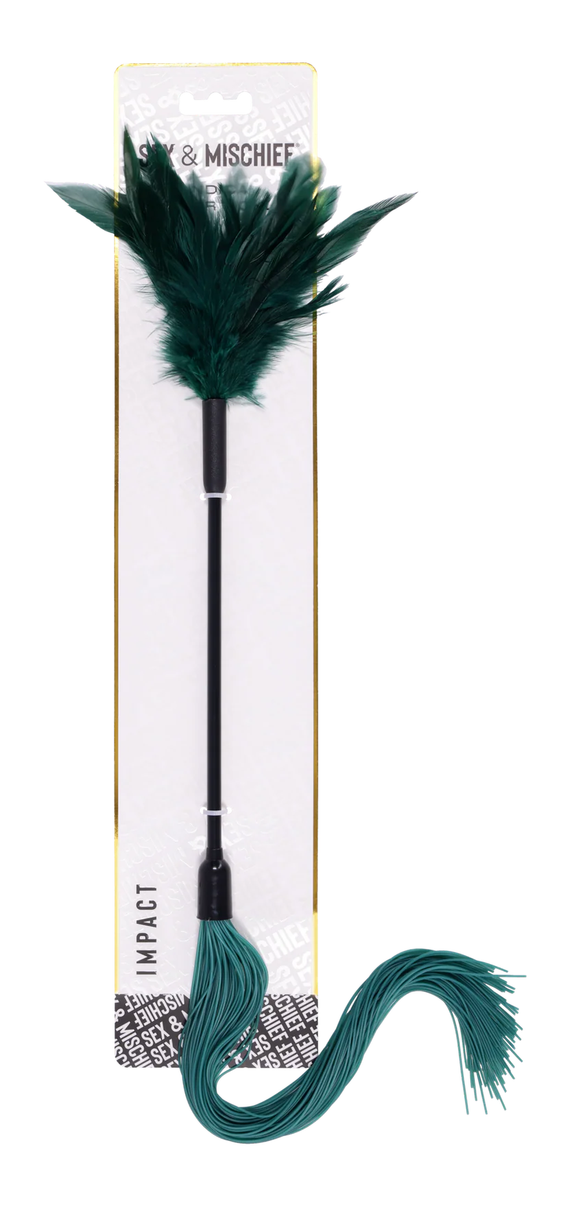 Sportsheets Indica Feather Tickler — Green Dual-Ended Teaser - SS10221