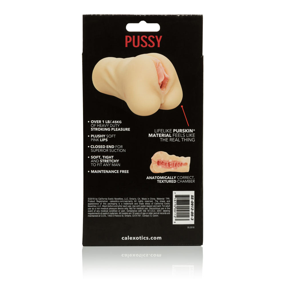 CalExotics Stroke It Pussy — Ivory Closed-End Masturbator - SE0912053